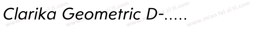 Clarika Geometric D字体转换